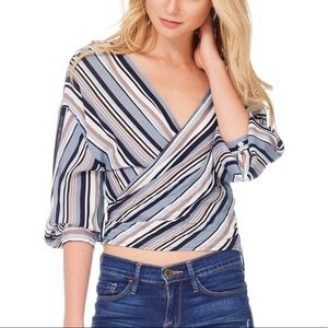 🫐 Striped Wrap Top 🫐